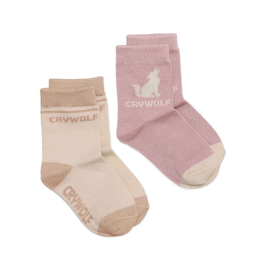 Crywolf Sock 2-Pack Blush/Camel