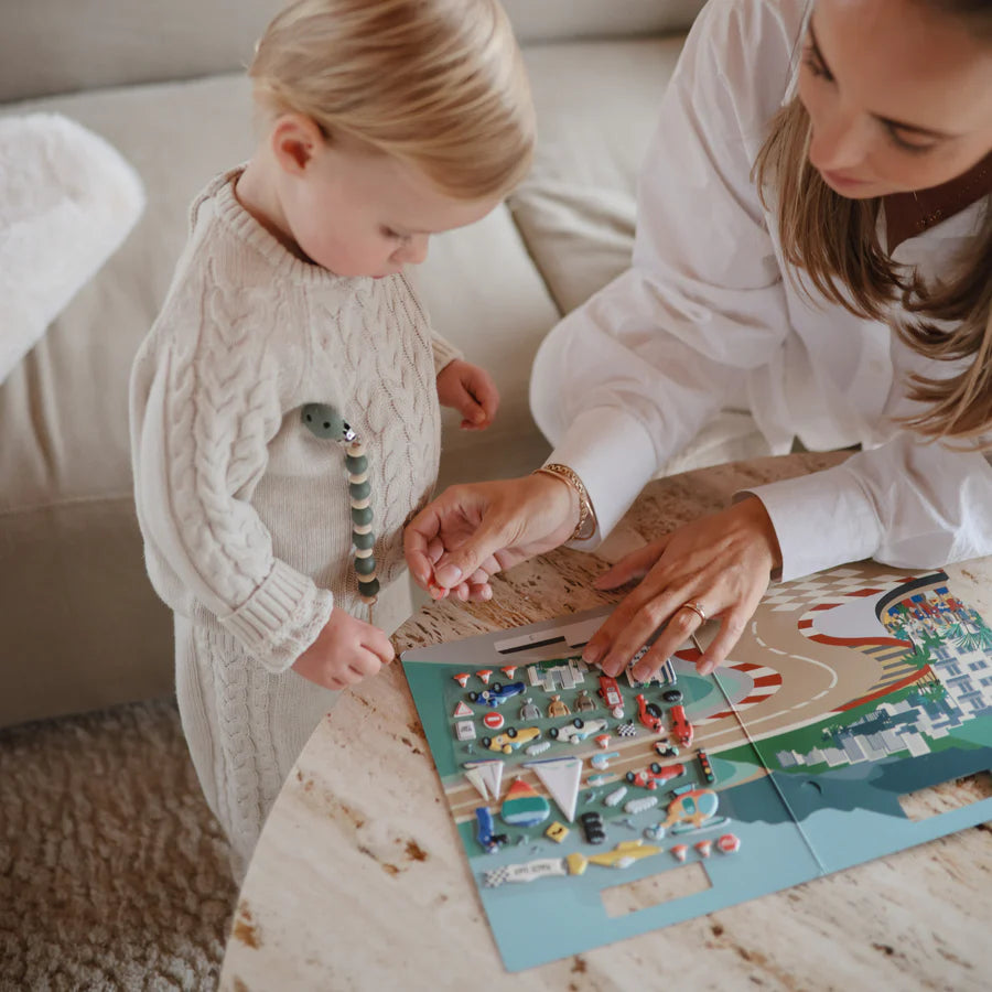 Reusable Sticker Set Race Cars