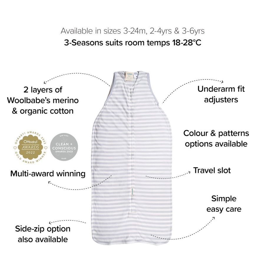 3 Seasons Front Zip 3-24Months - Meadow