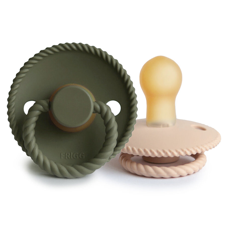 Frigg Rope Latex Pacifier Croissant/Olive