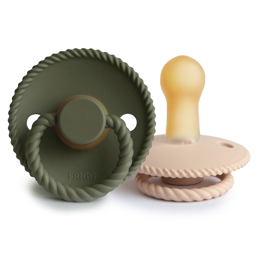Frigg Rope Latex Pacifier Croissant/Olive