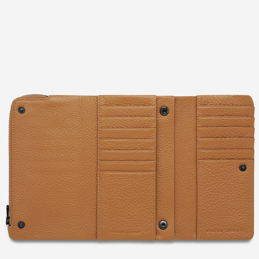 Audrey Pebble Wallet - Tan