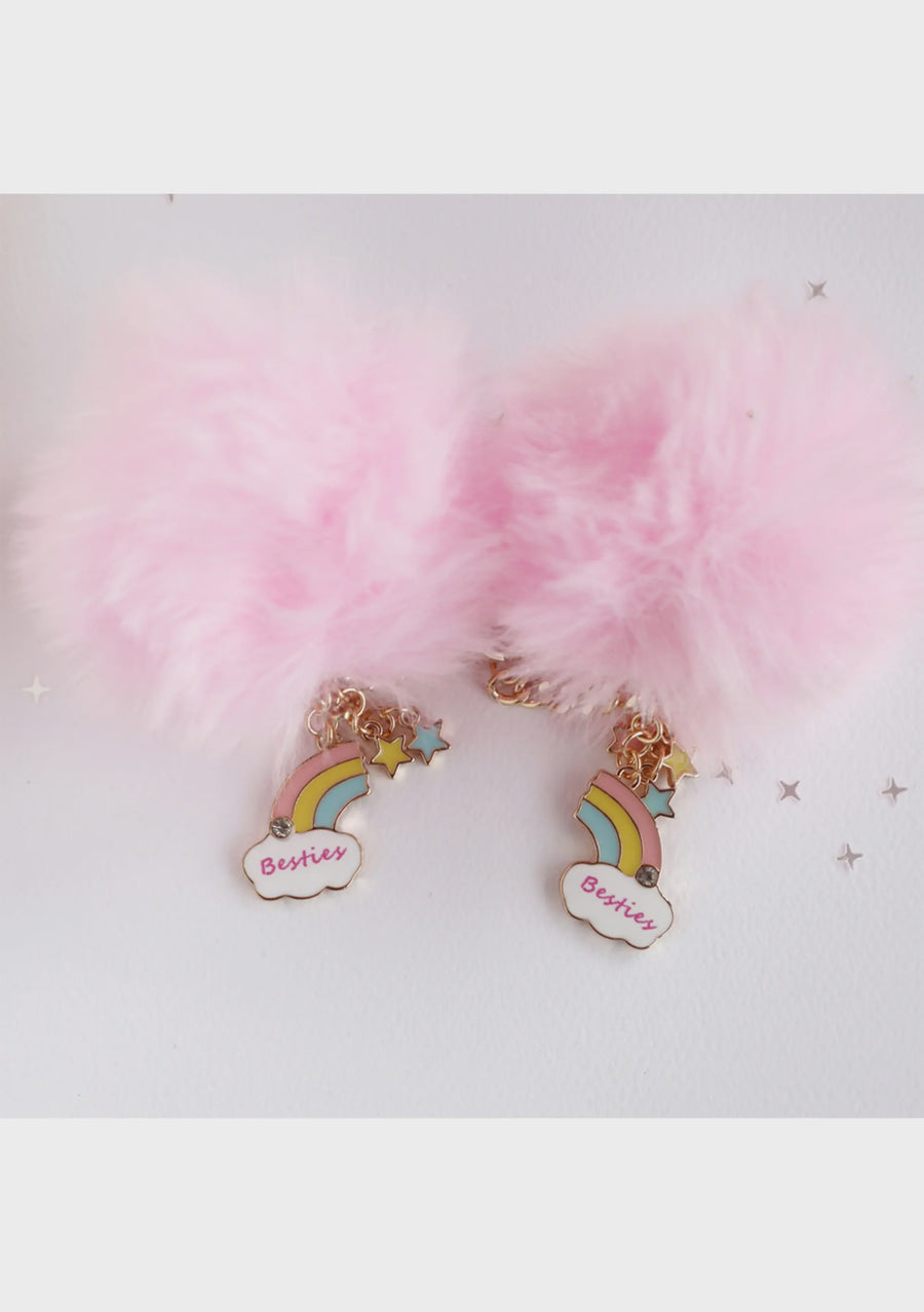 Rainbow BFF Pom Pom Keyring Set (2 pce)