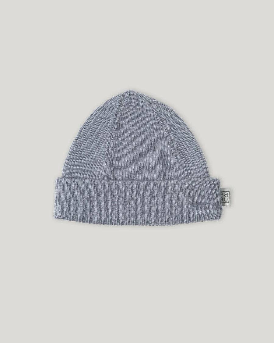 Merino Ribbed Hat Periwinkle