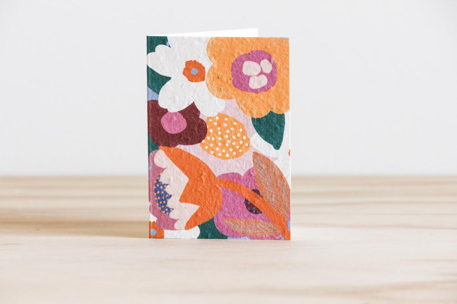 Moon Flower Blooming Card