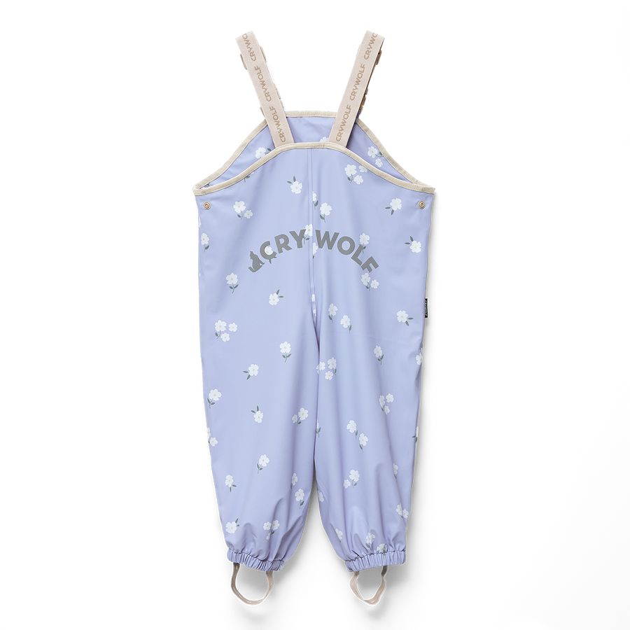 Rain Overalls Floral Periwinkle