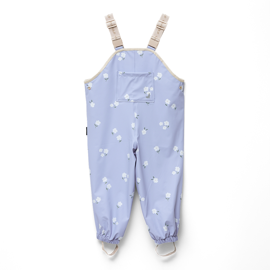 Rain Overalls Floral Periwinkle
