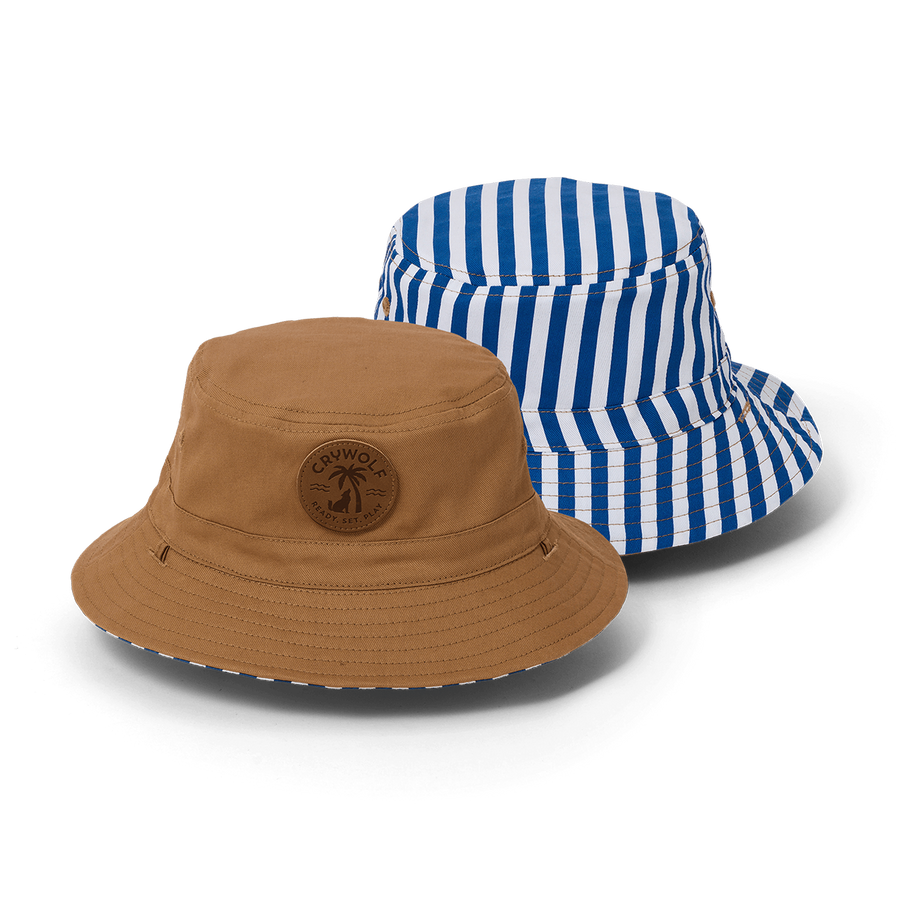 Reversible Bucket Hat - Deep Sea Stripe