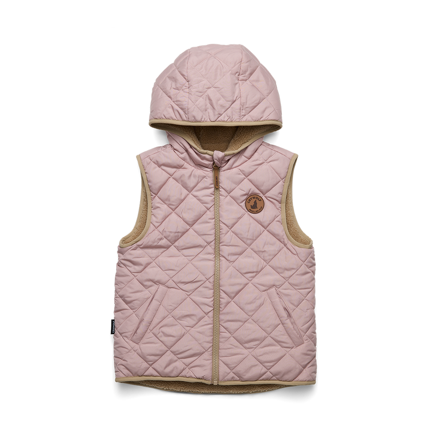 Reversible Yeti Vest Blush/Camel