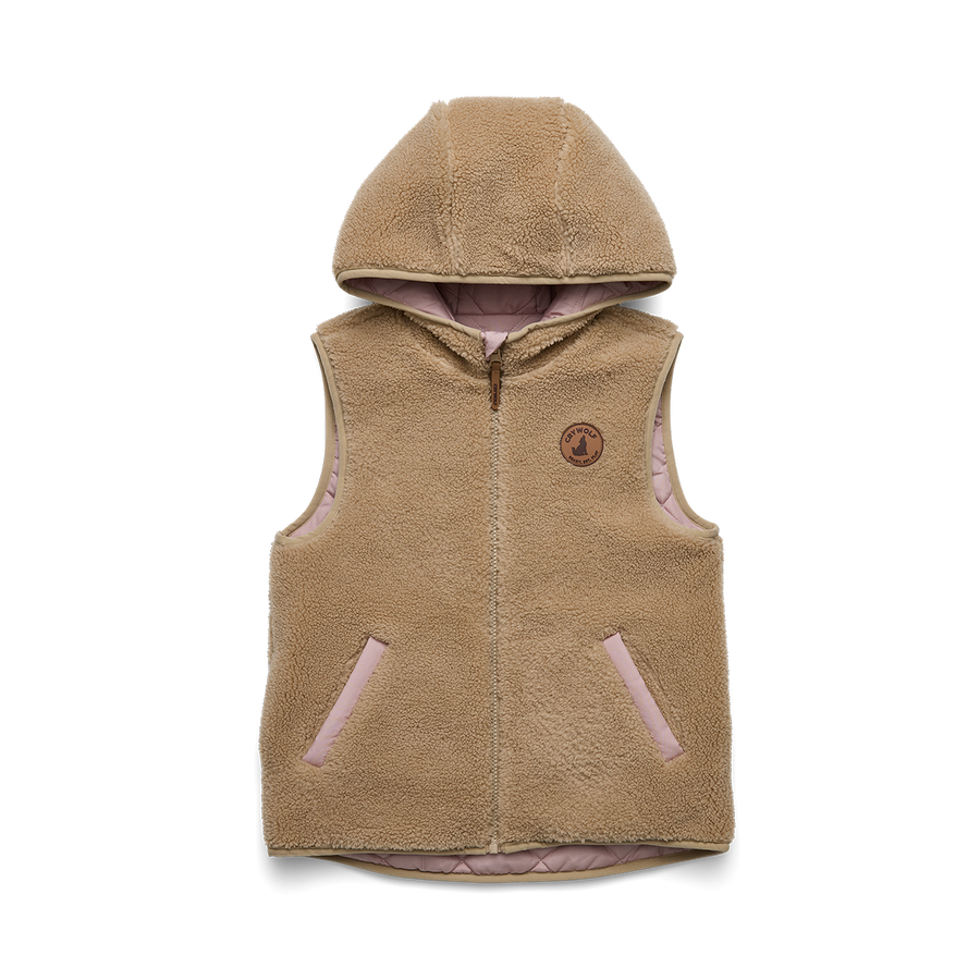 Reversible Yeti Vest Blush/Camel