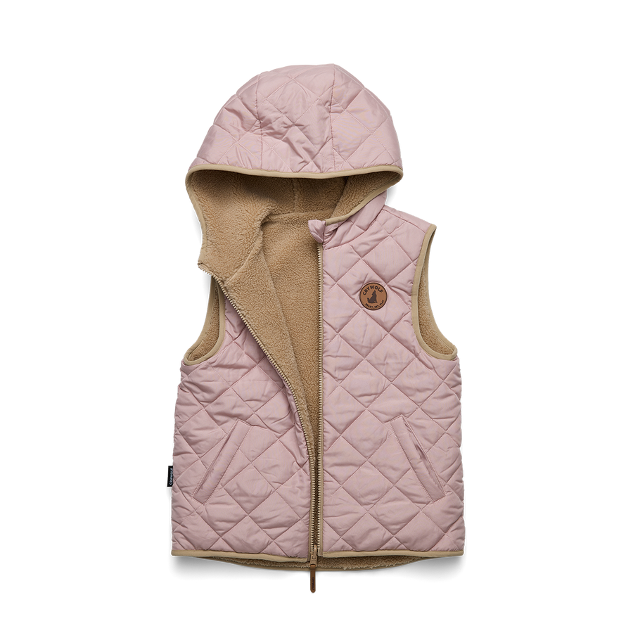 Reversible Yeti Vest Blush/Camel