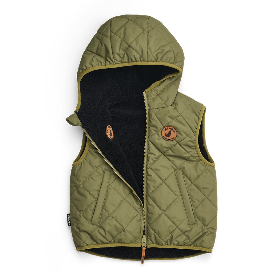 Reversible Yeti Vest Fern/Black