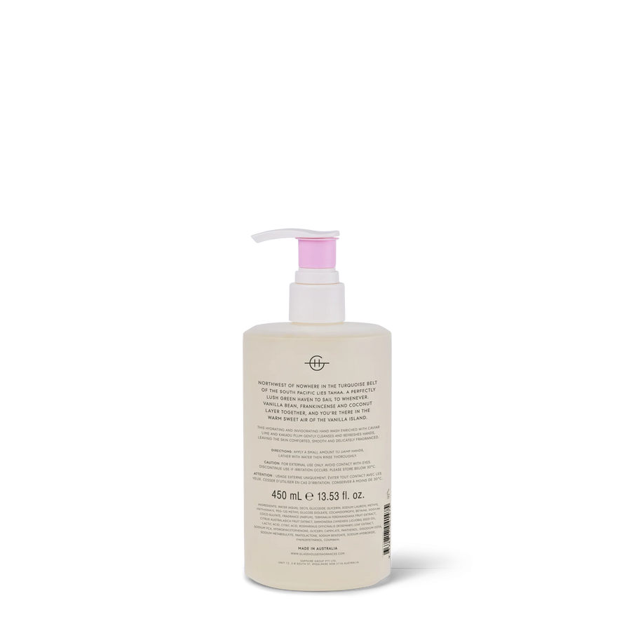 450ml Hand Wash - A Tahaa Affair