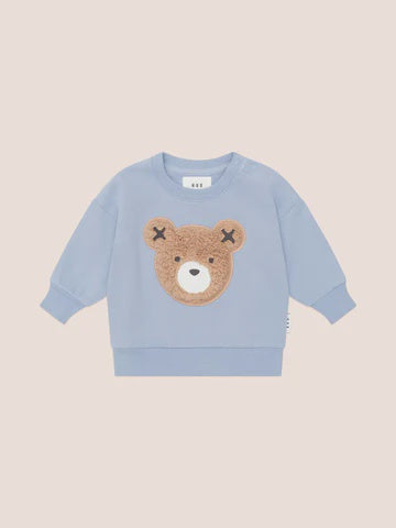 Furry Huxbear Sweatshirt Stone Blue