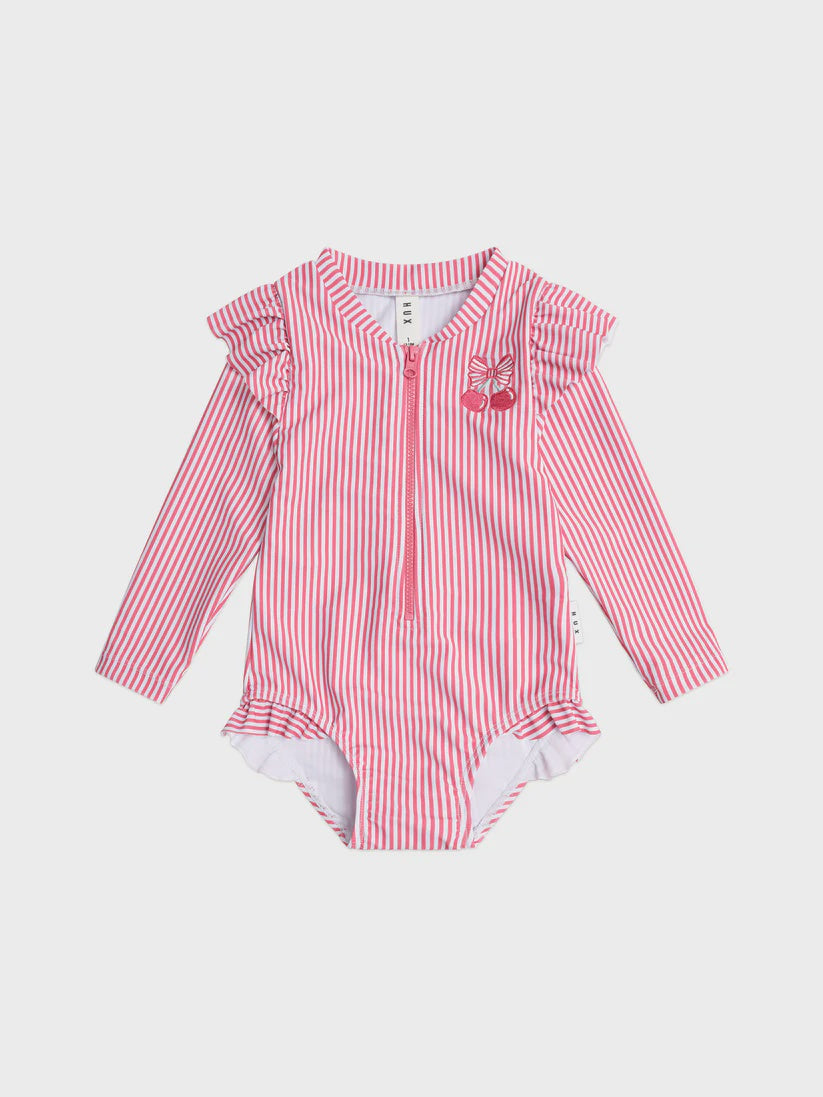 Frill Swimsuit Cherry Pie Stripe