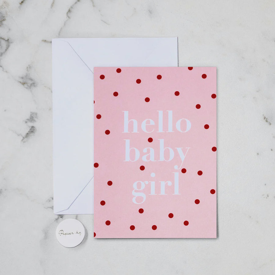 Hello Baby Girl Greeting Card