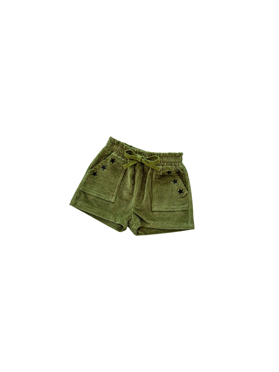 Cord Shorts - Evergreen