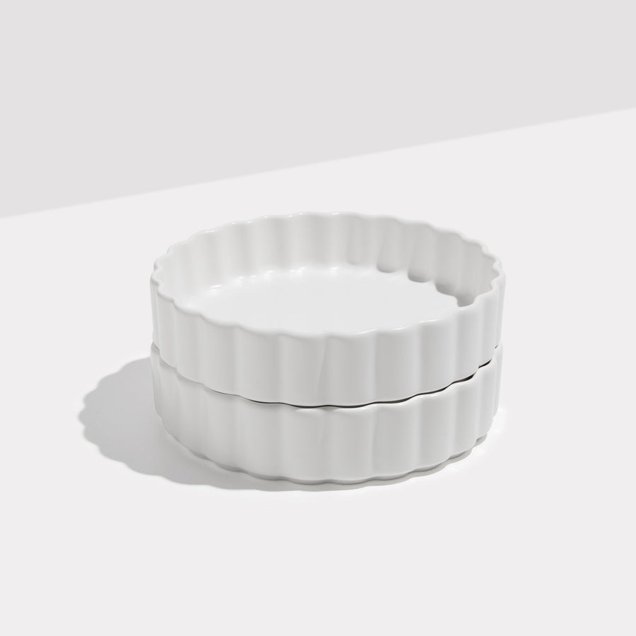 Fazeek White Ceramic Bowl S/2