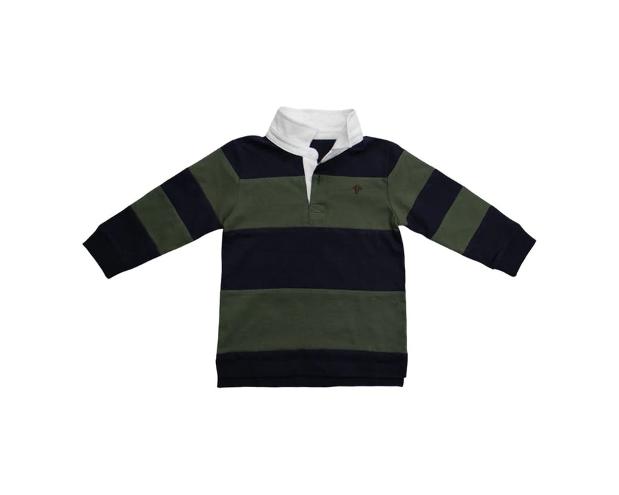 Angus Long Sleeve Forest Green /Navy