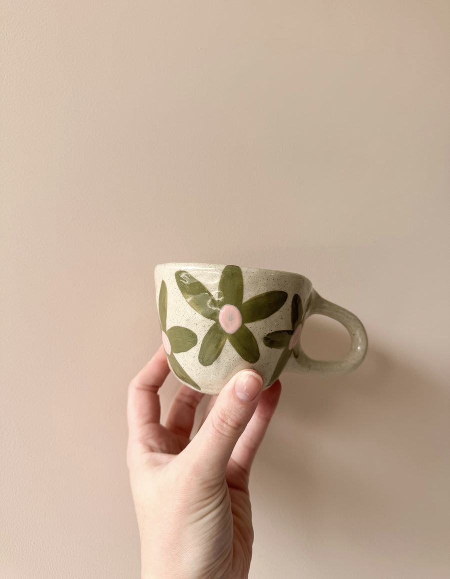Floral Olive Mug