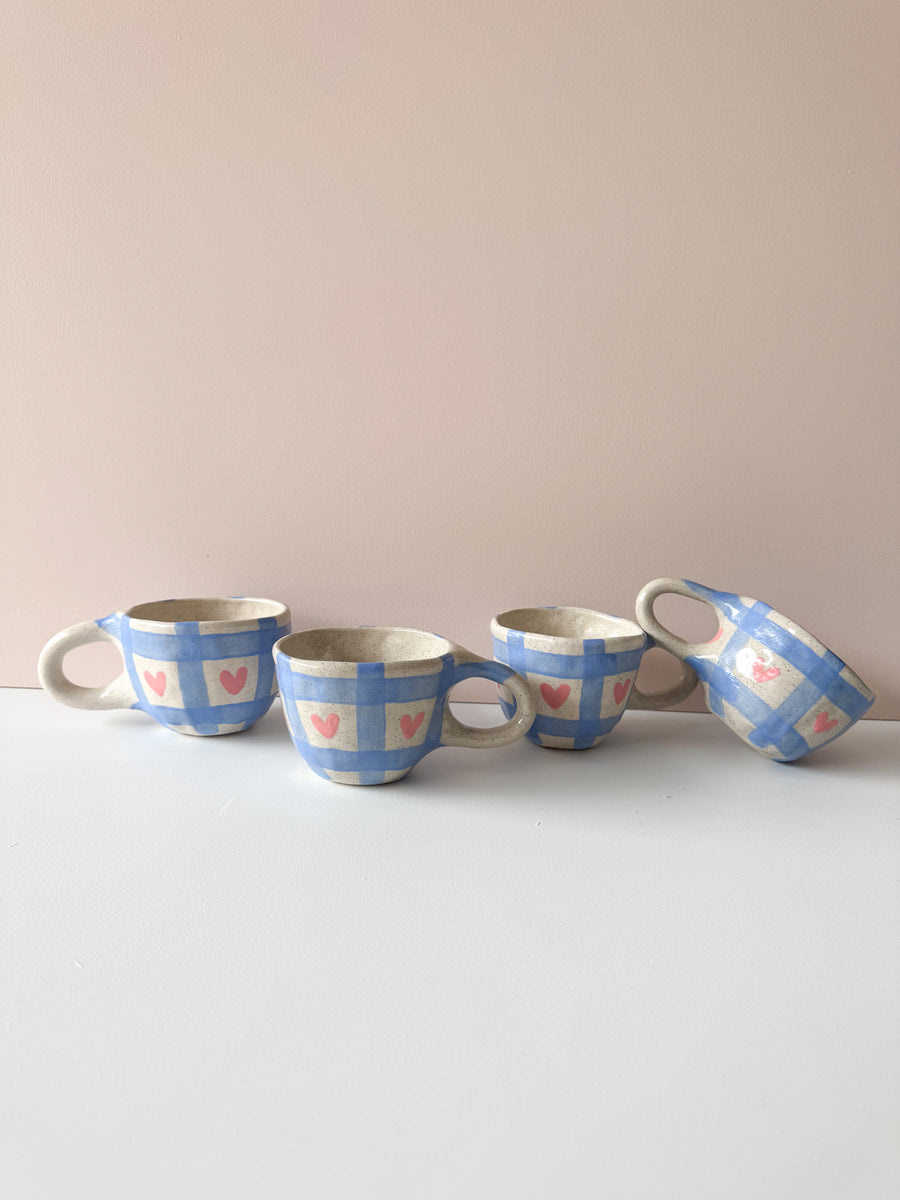 Gingham Hearts Mug