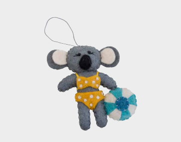 Pashom Christmas Decoration - Koala In Yellow Bikini
