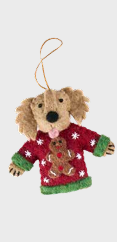 Pashom Christmas Decoration -Retriever In Xmas Sweater