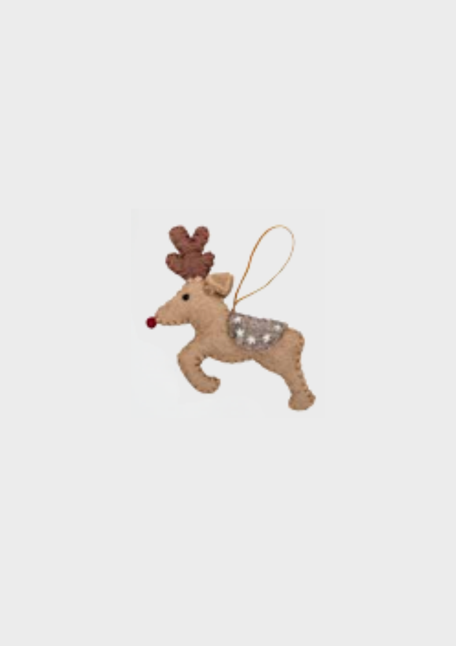 Pashom Christmas Decoration - Prancing Reindeer Beige