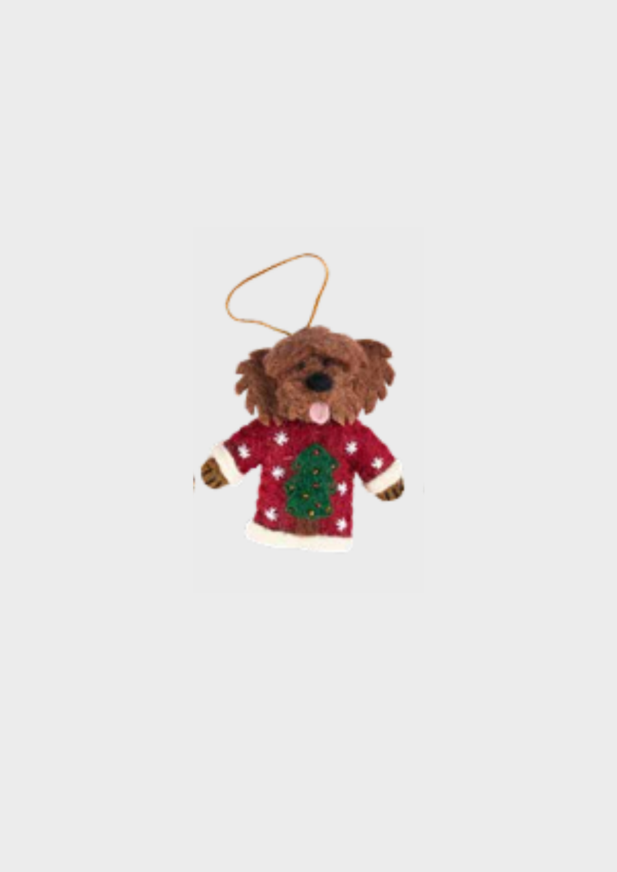 Pashom Christmas Decoration - Cavoodle In Xmas Sweater