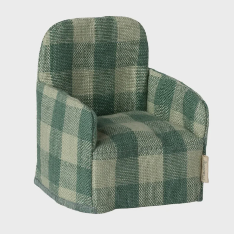 Folding Chair Mouse Green Check