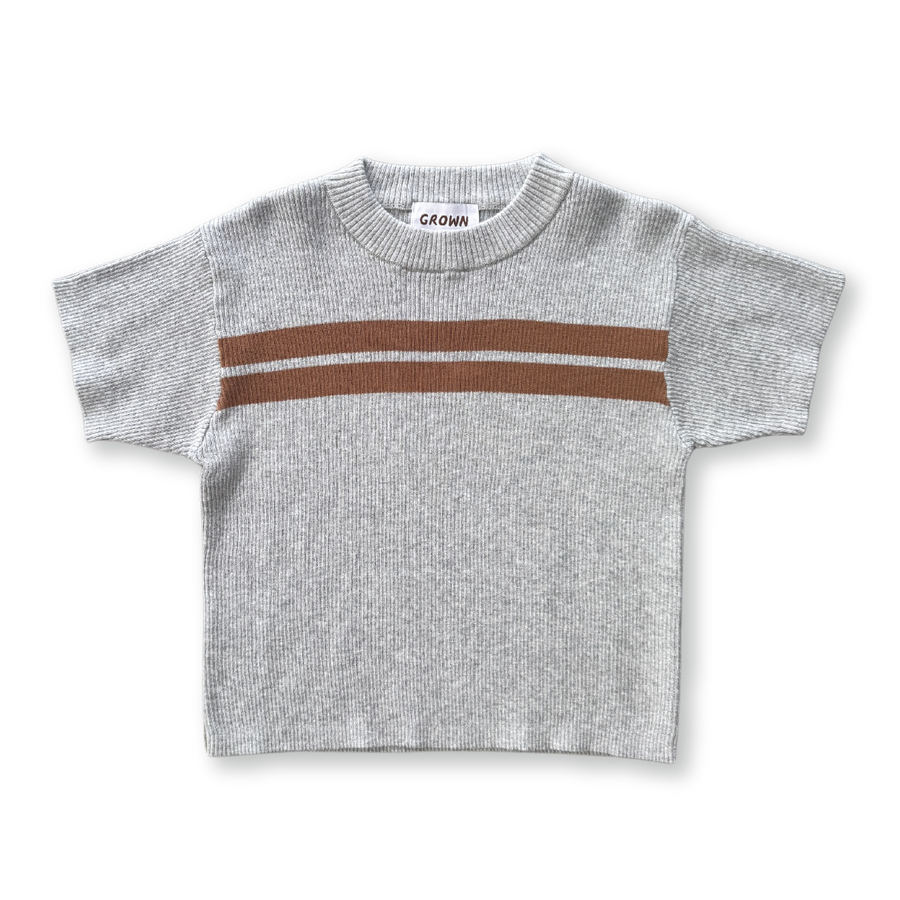 Twin Striped Ribbed Tee