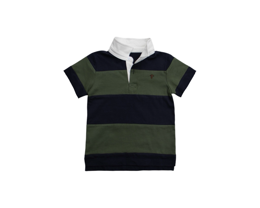 Bruce Rugby Tee - Navy/Green