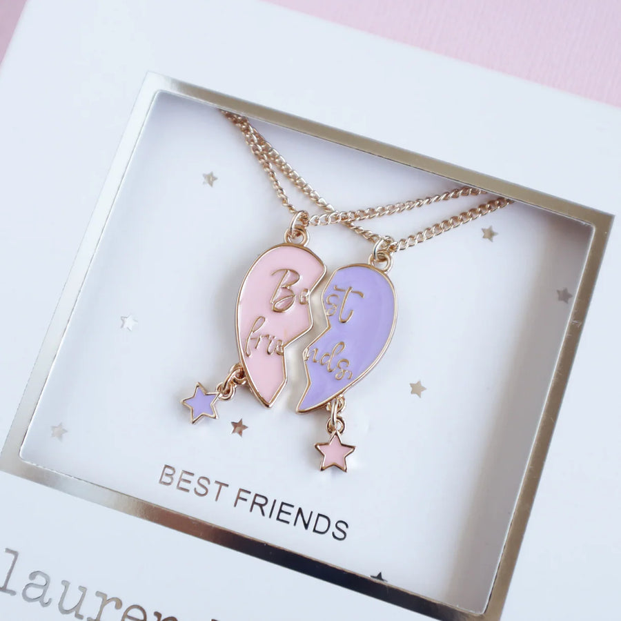 Forever Heart Best Friends Necklace Set