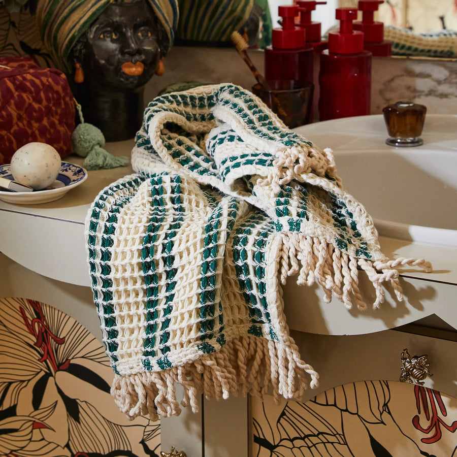 Lucien Waffle Hand Towel - Forest