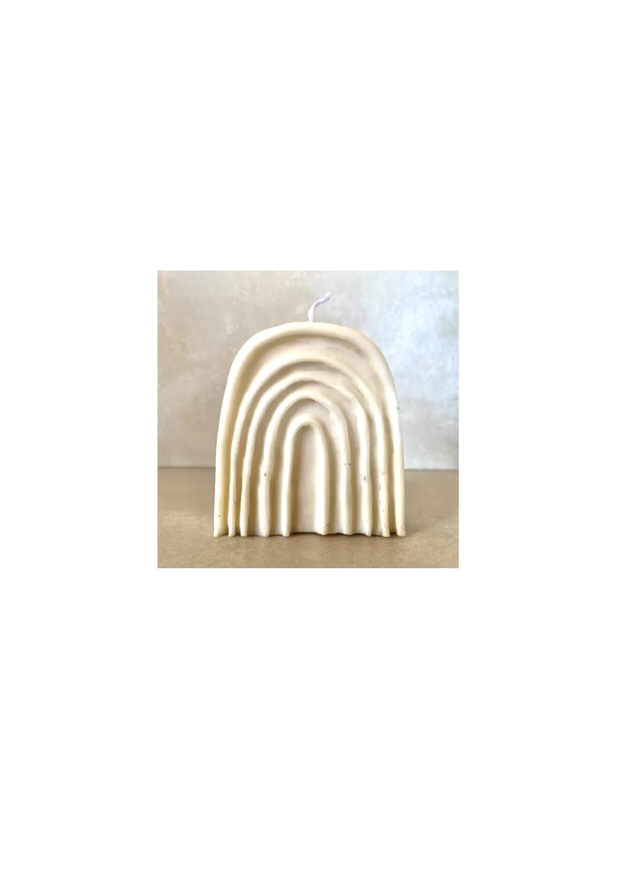 Mini Rainbow Candle - Linen