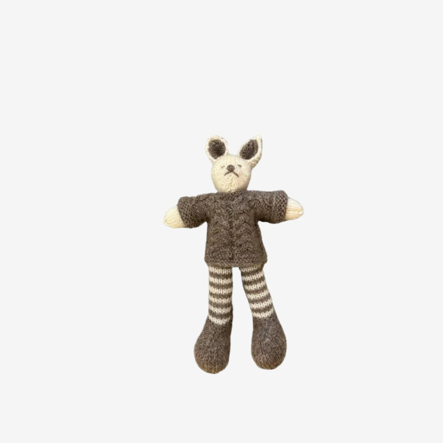 Wendy's Handknitted Mouse Boy - Ash Brown