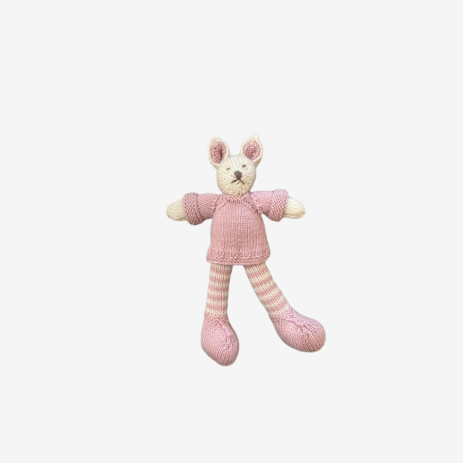 Wendy's Handknitted Mouse Boy - Blush Pink
