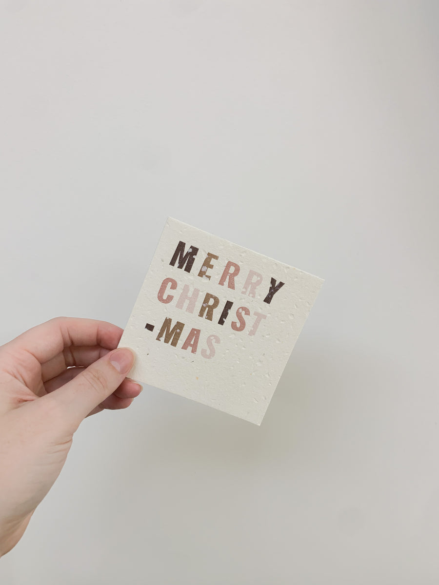 Merry Christmas Plantable Gift Card