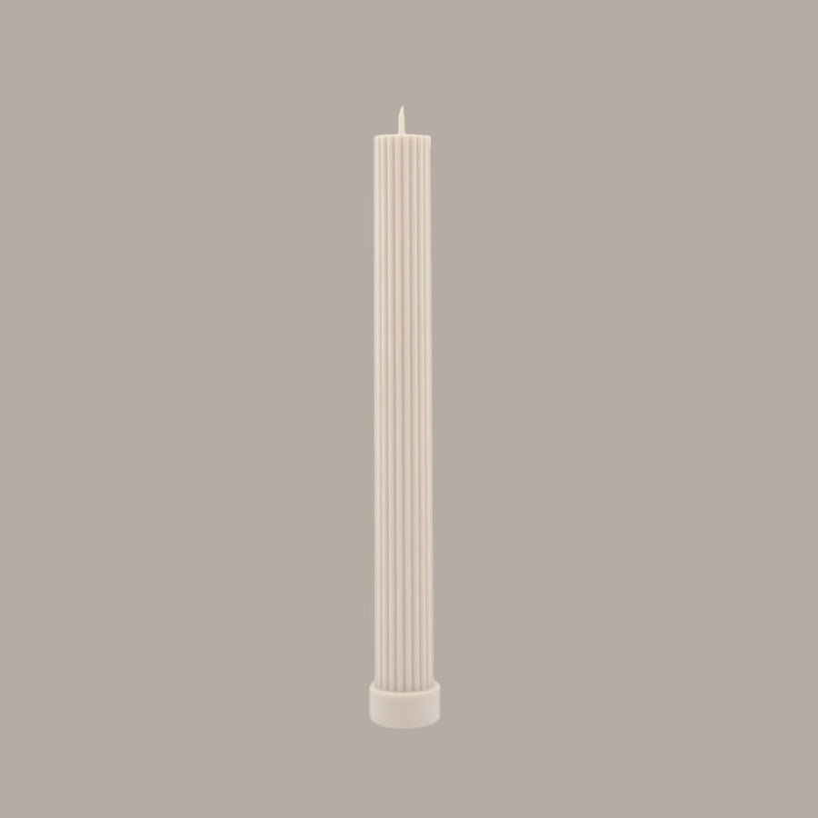 Column Pillar Candle Duo White
