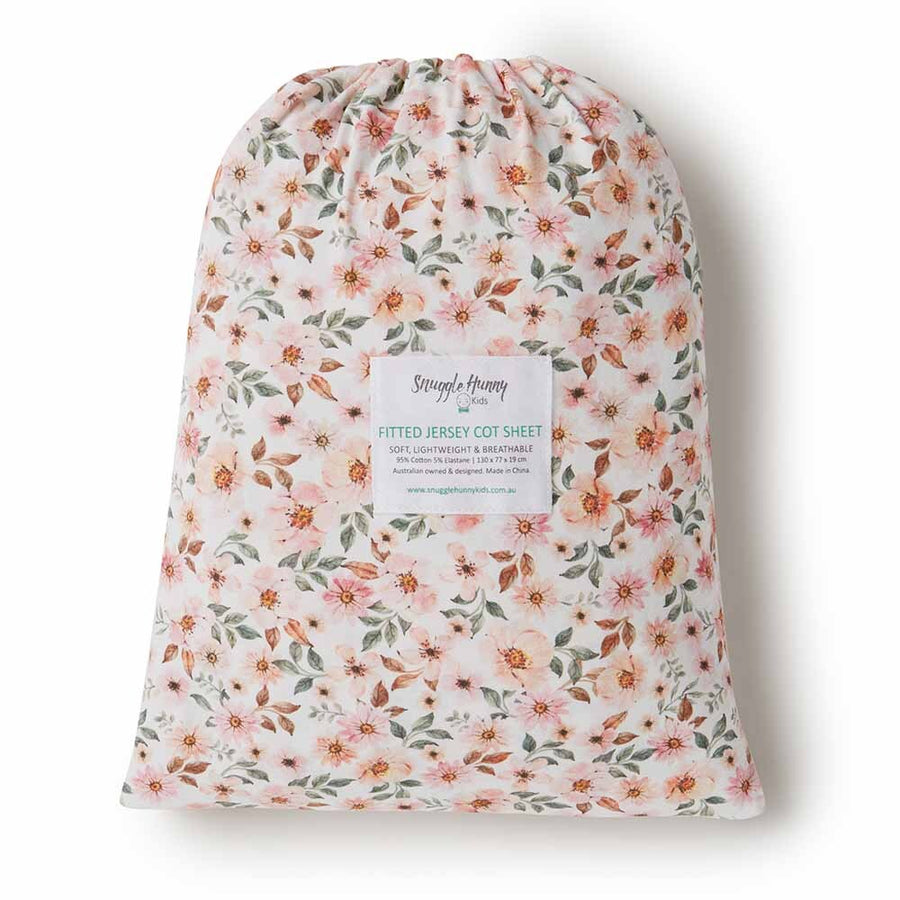 Spring Floral Fitted Cot Sheet