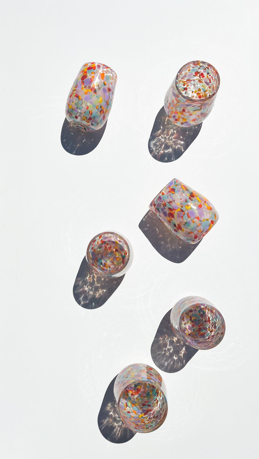 Glass Blown Tumbler Rainbow