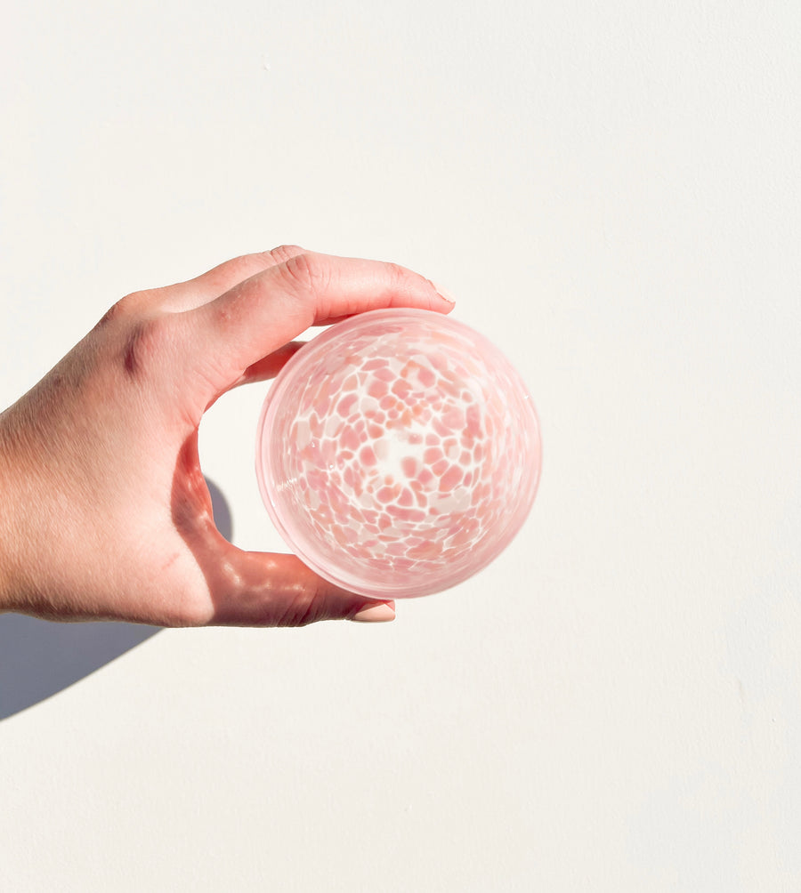 Glass Blown Tumbler Flamingo