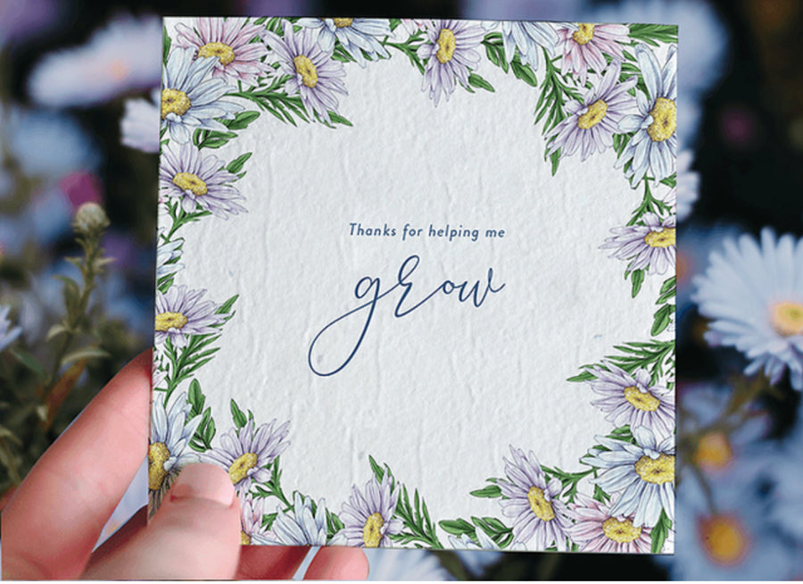 Thanks for Helping Me Grow Plantable Gift Card