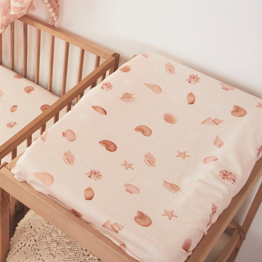 Shell Collector Fitted Bassinet Sheet
